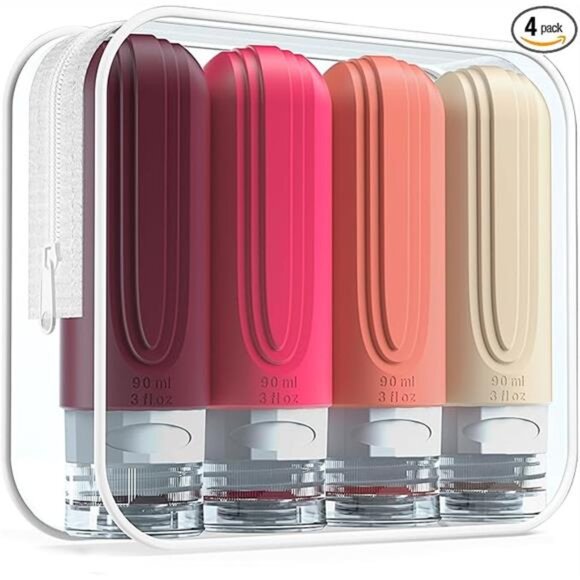 Travel Bottles – TSA Approved, 3oz Silicone Containers, Leak-Proof (4 Pack) - Picture 8 of 8